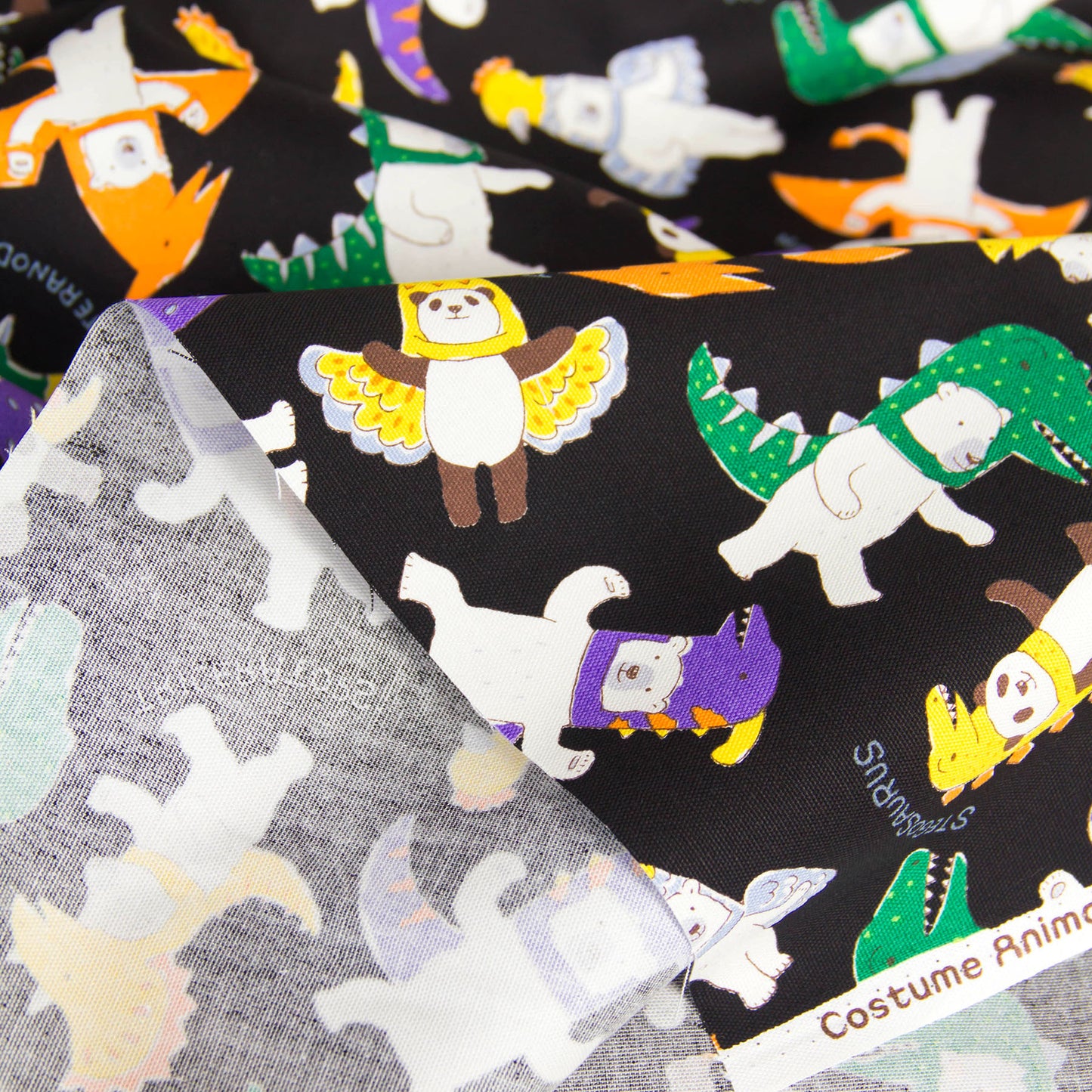 Oxford Cotton Fabric Costume Animal Black by the Yard