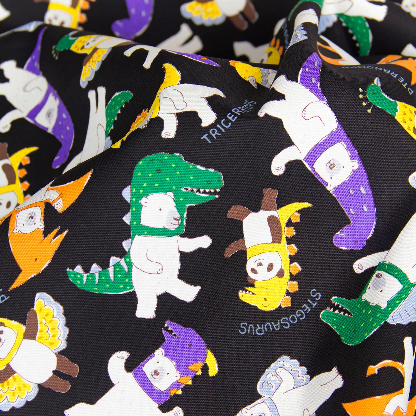 Oxford Cotton Fabric Costume Animal Black by the Yard