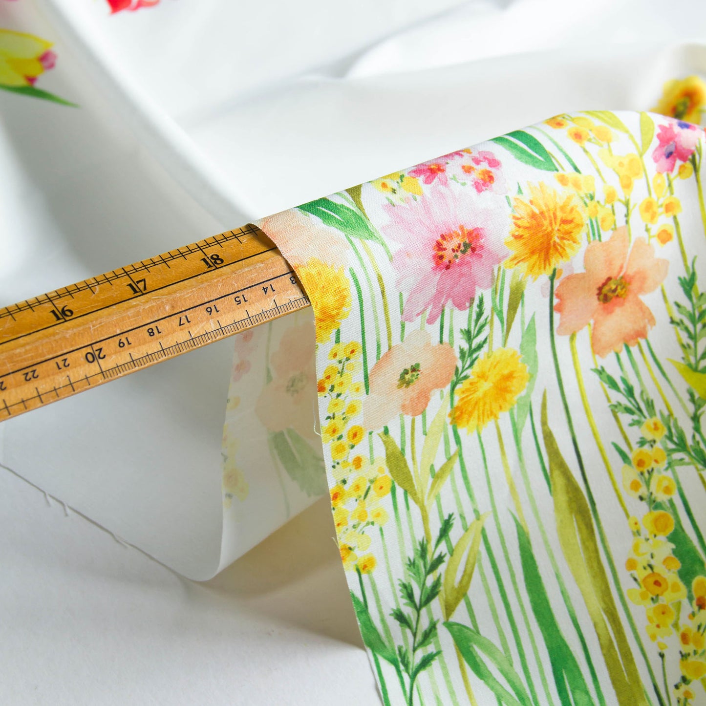 Cotton Fabric Watercolor Flowers for Dress DIY Sewing by the Yard