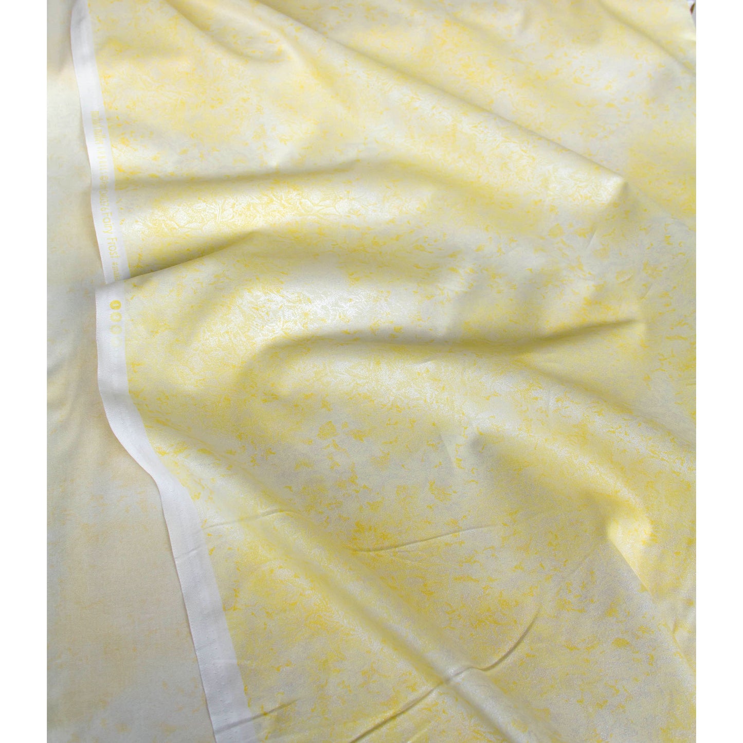 Cotton Fabric Shimmer Fairy Frost Yellow by the Yard