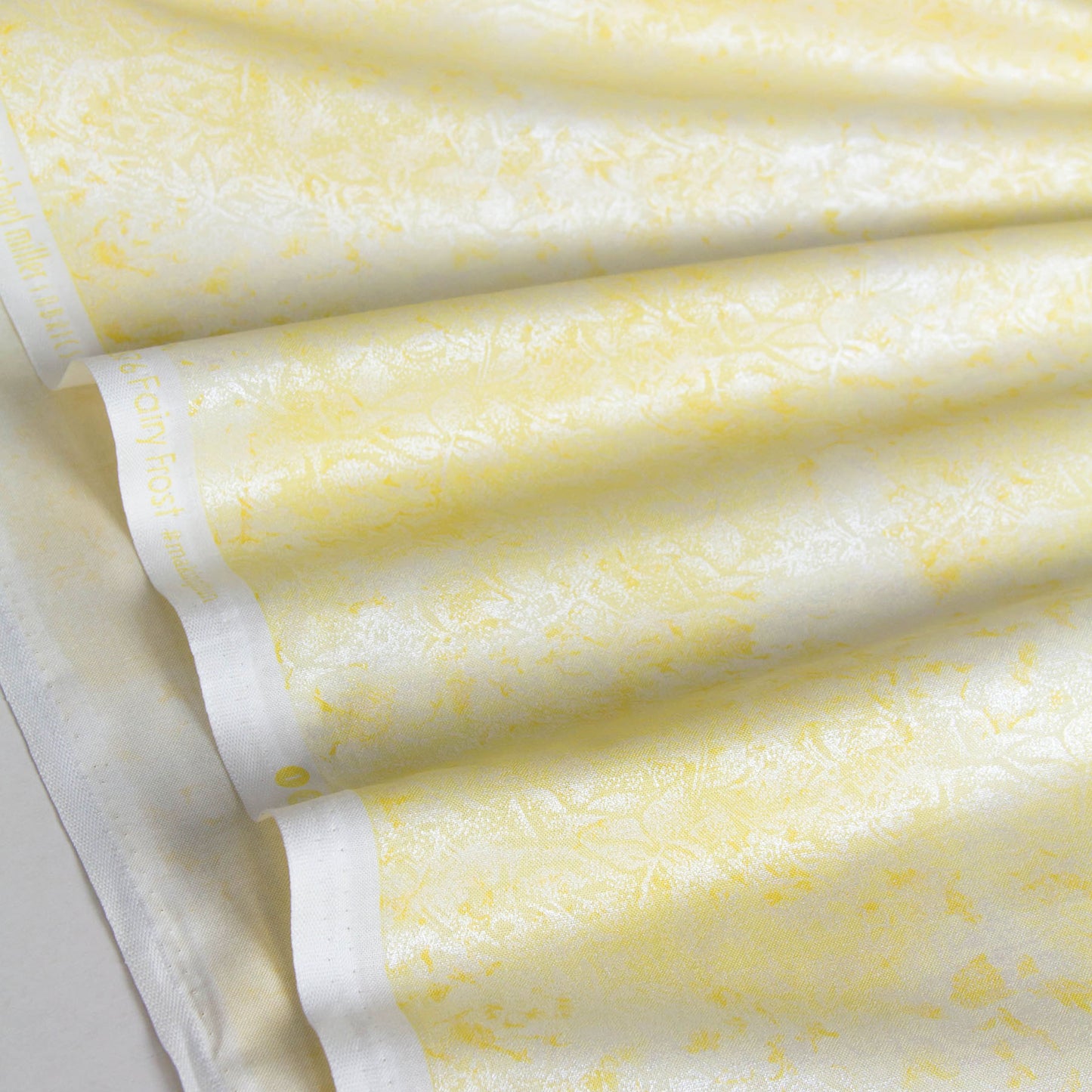 Cotton Fabric Shimmer Fairy Frost Yellow by the Yard