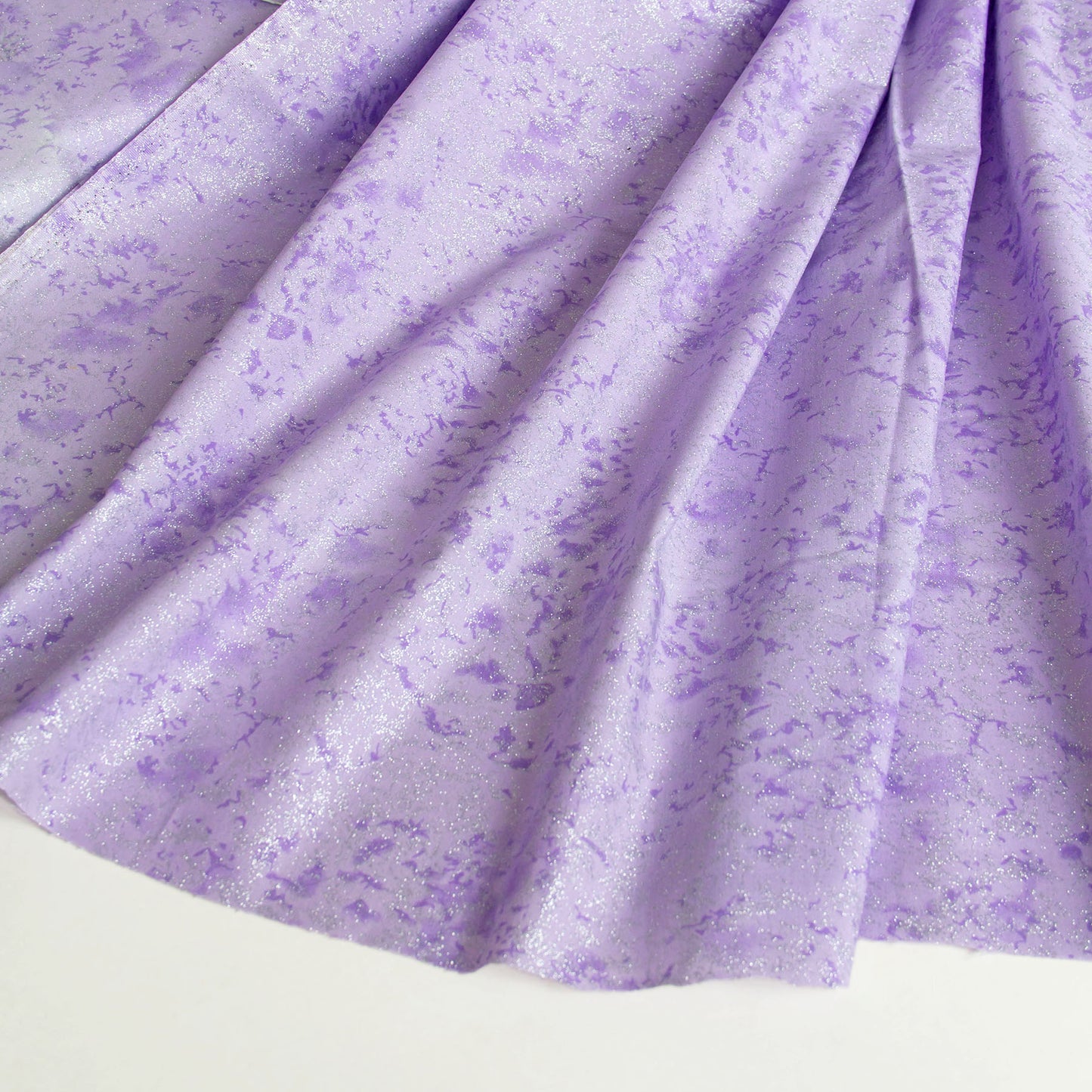 Cotton Fabric with Silver Glitter Purple by the Yard