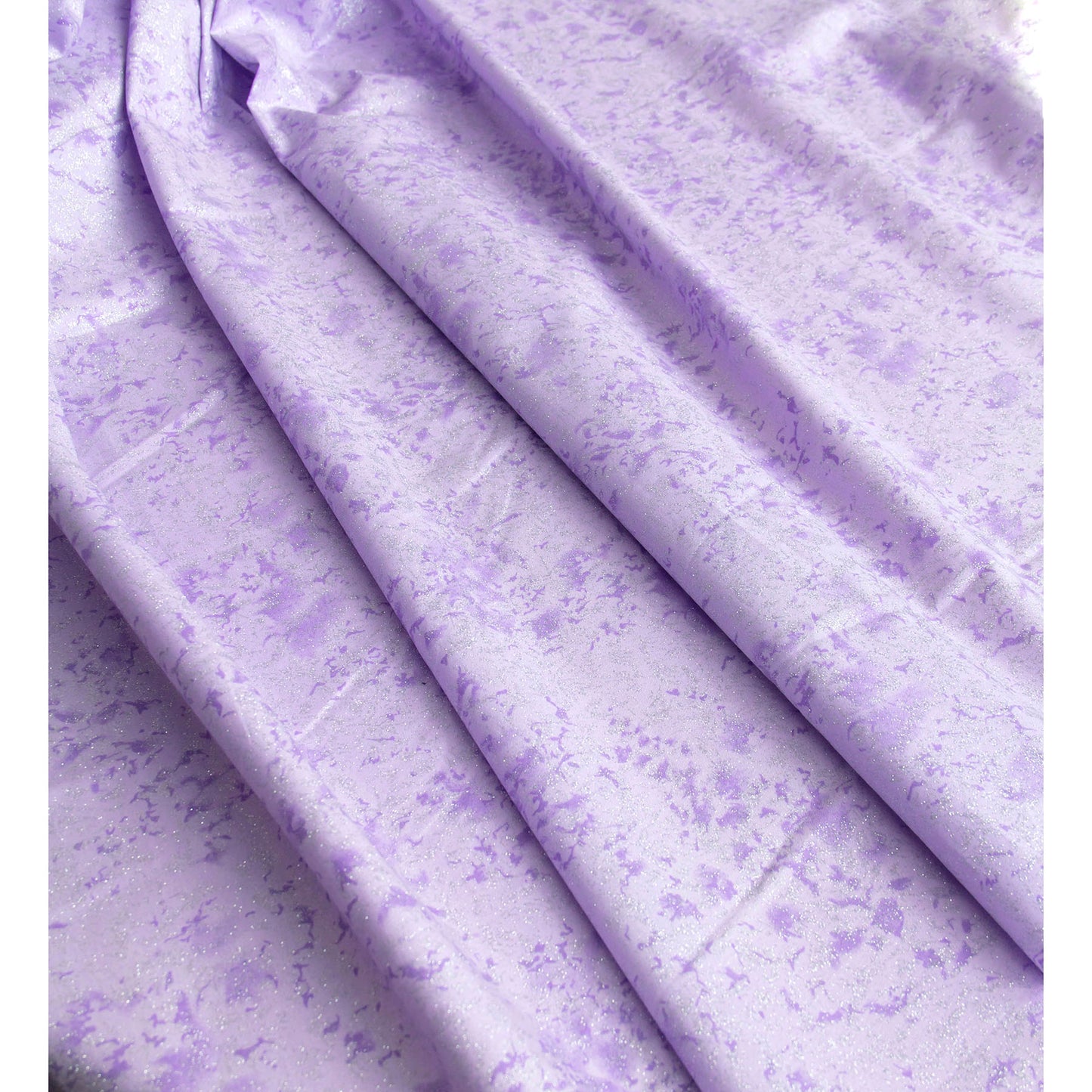 Cotton Fabric with Silver Glitter Purple by the Yard