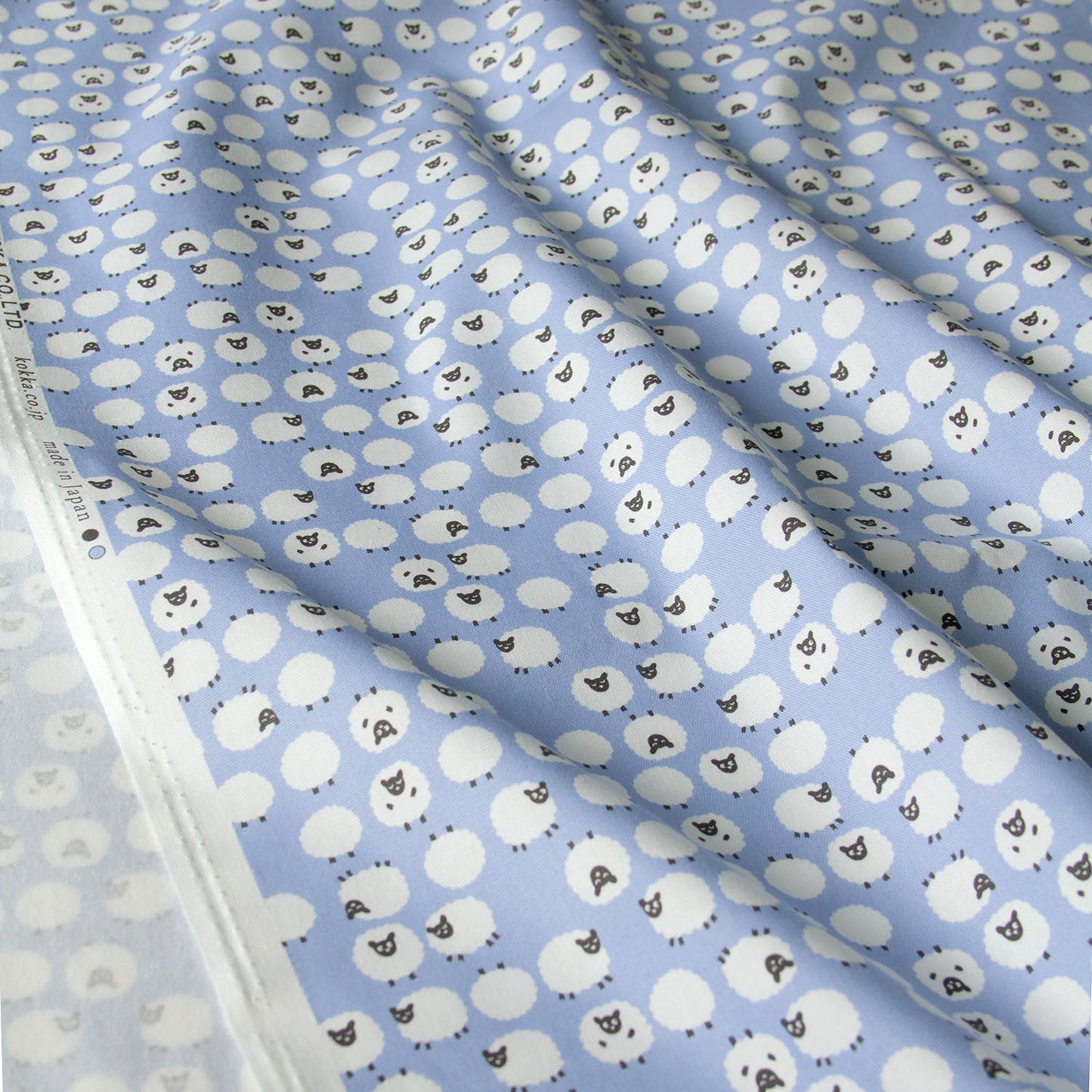 Tissu de coton Oxford, motif mouton A, au mètre