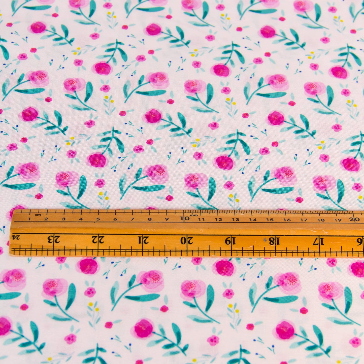 Cotton Fabric Watercolor Flower Light Pink by the Yard