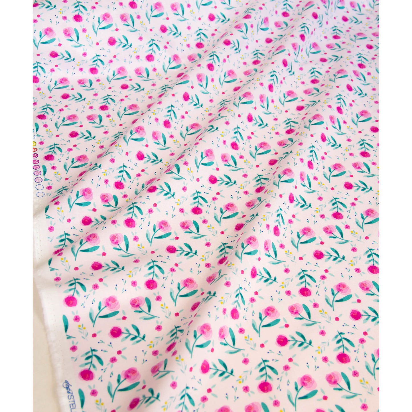 Cotton Fabric Watercolor Flower Light Pink by the Yard