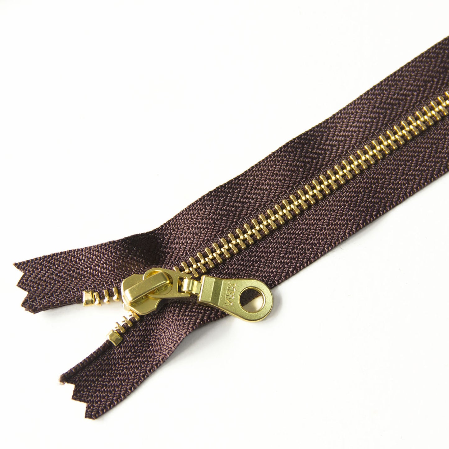 YKK #5 Closed-End Metal Zippers with Brass Teeth –  For Sewing Bags & Crafts