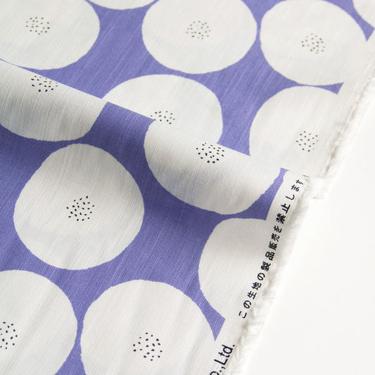 Cotton Canvas Fabric Mortley Cross Muddy Works White Lavender by the Yard
