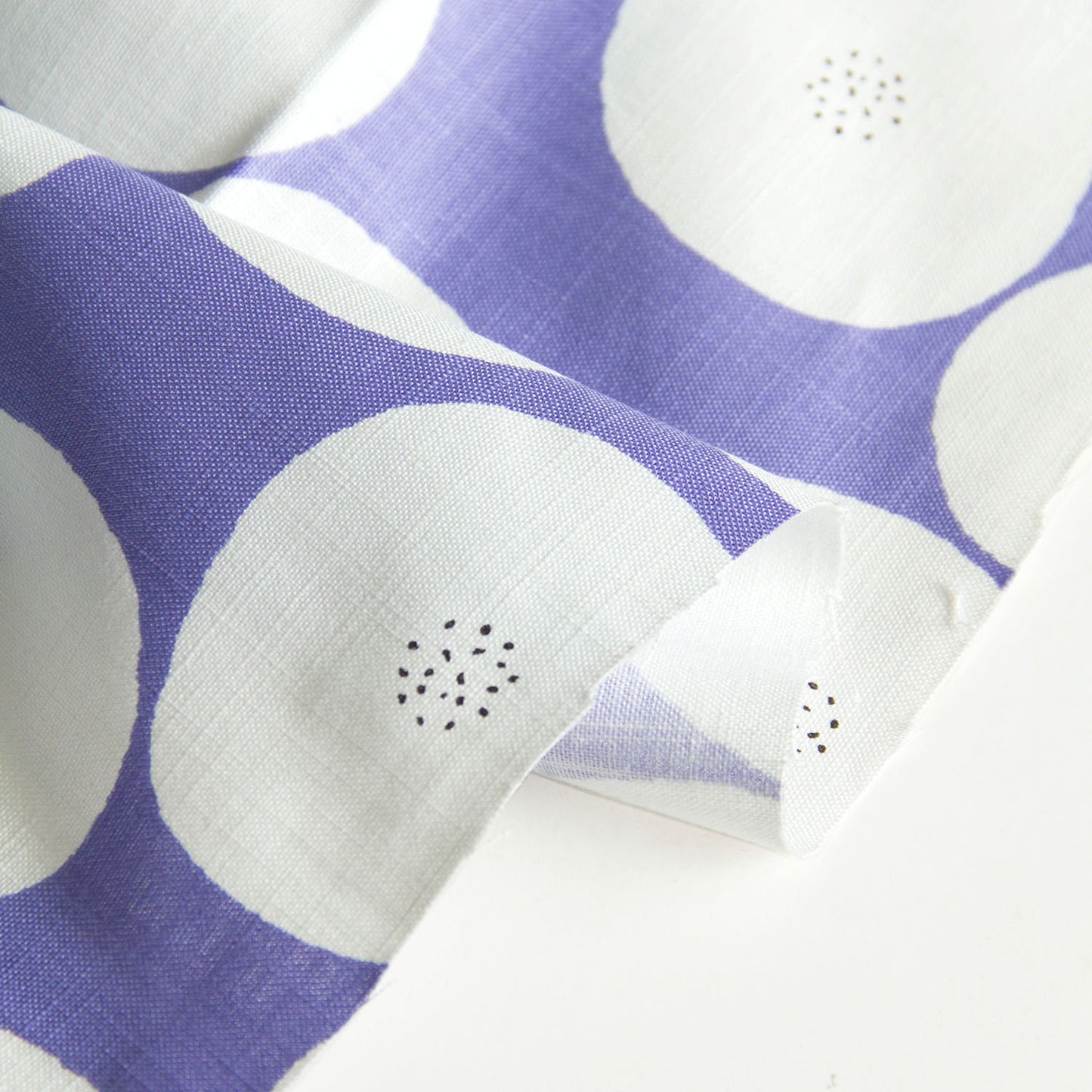 Toile de coton Mortley Cross Muddy Works Blanc Lavande au mètre