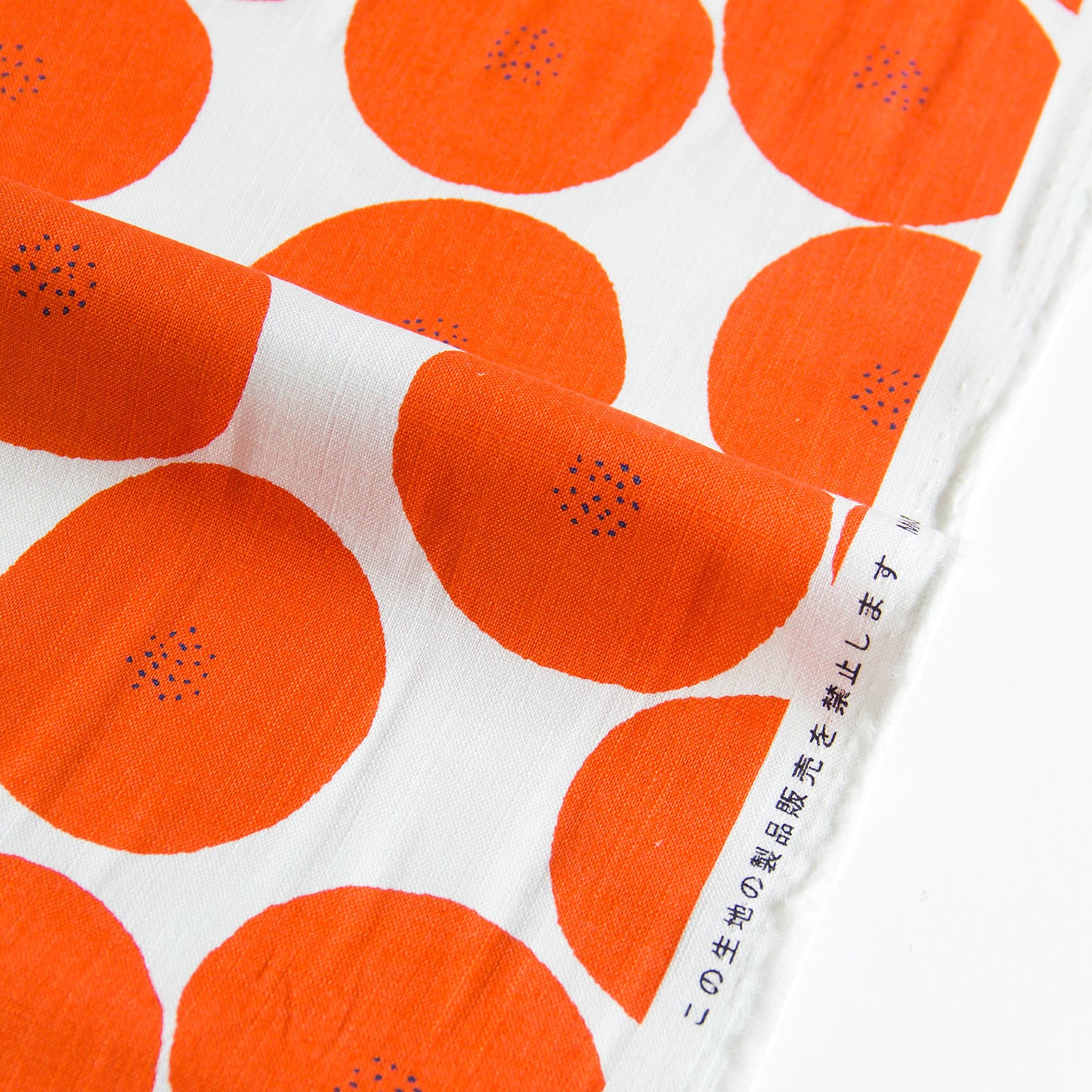 Toile de coton Mortley Cross Muddy Works Orange au mètre
