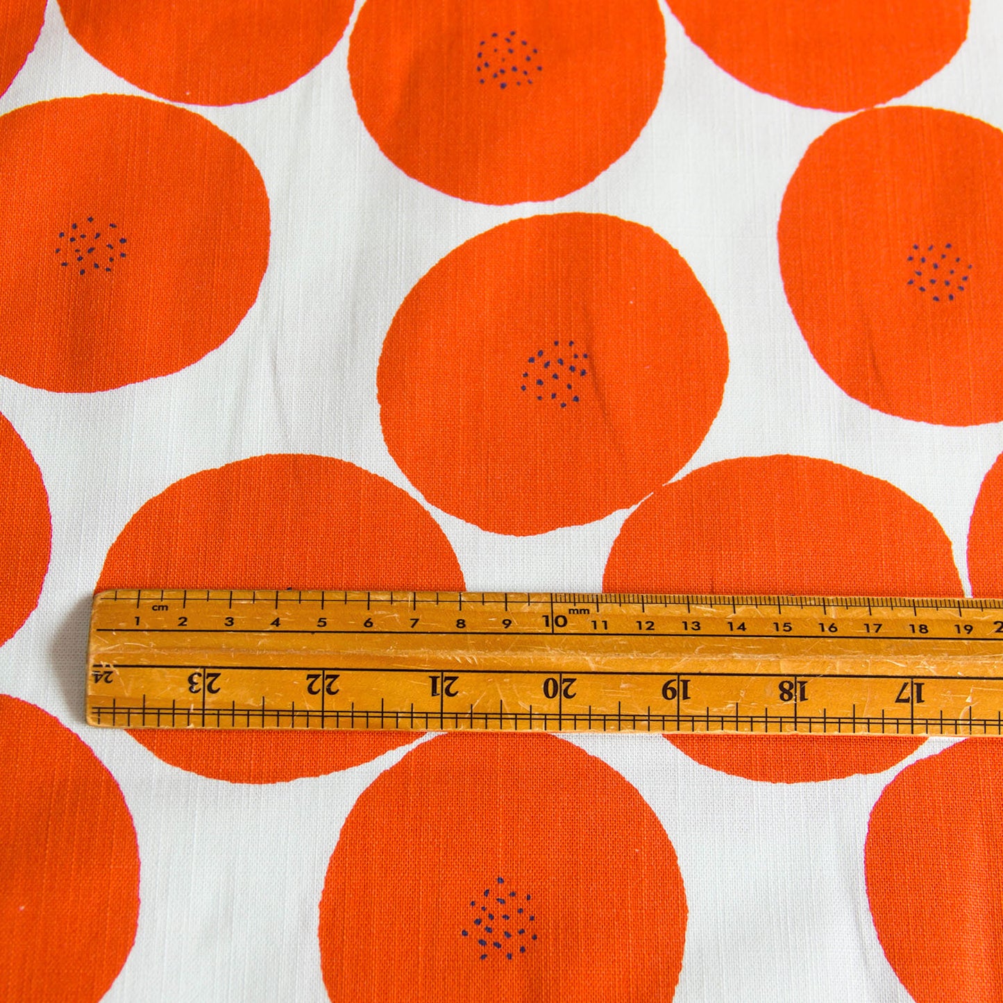 Toile de coton Mortley Cross Muddy Works Orange au mètre