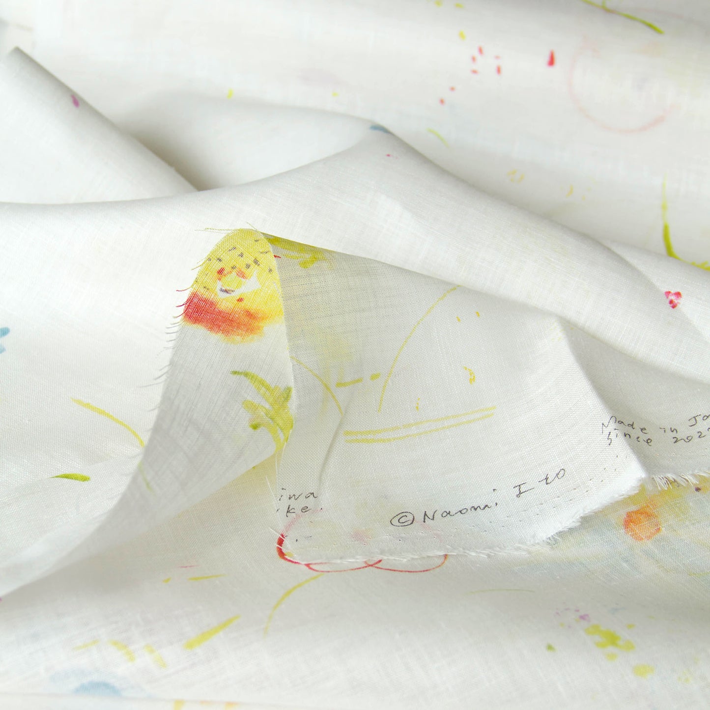 Nani IRO Japanese Linen Fabric Hana White by the Yard