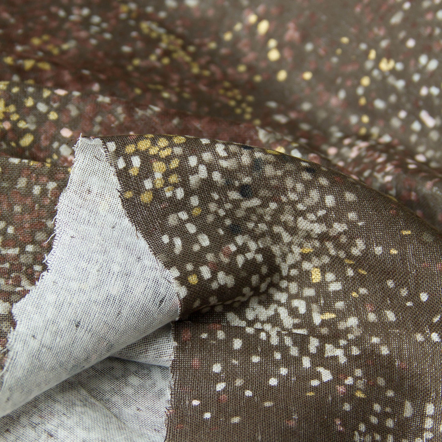 Nani IRO Japanese Double Gauze Fabric Water fall Vintage Brown by the Yard