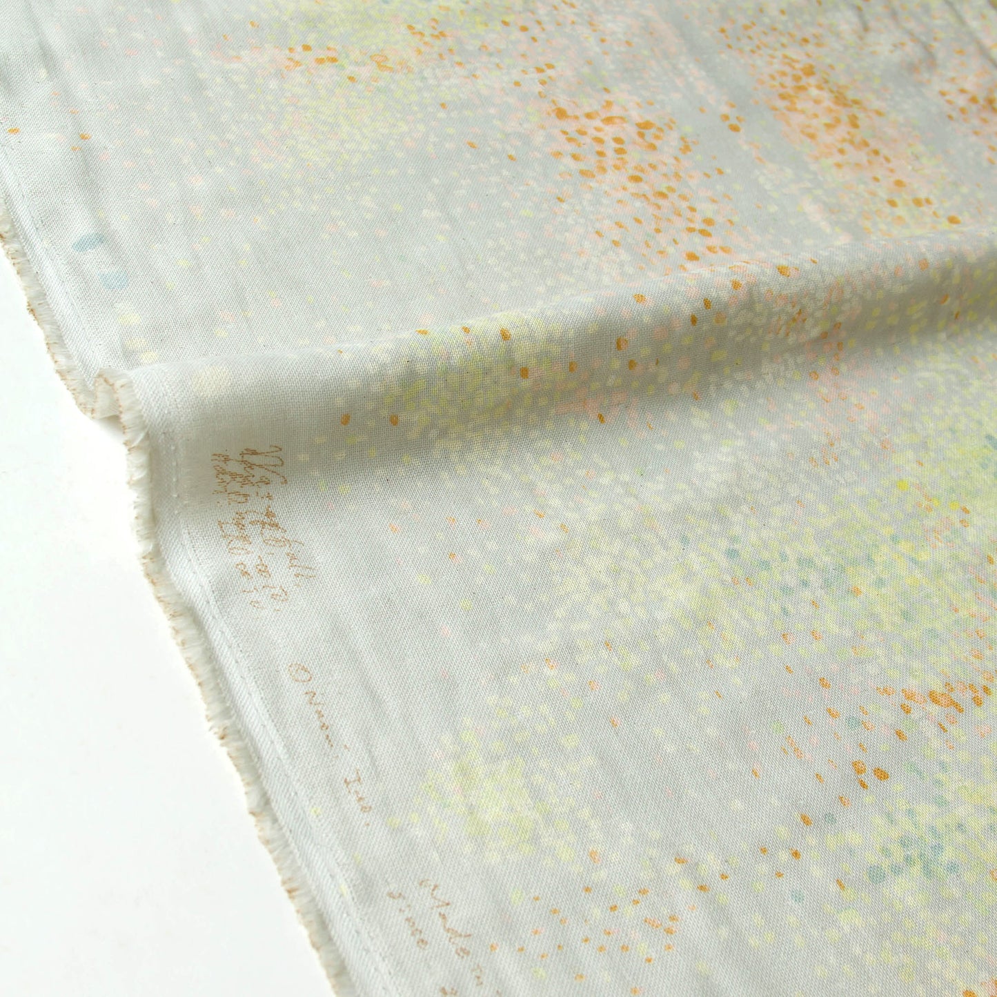 Nani IRO Japanese Double Gauze Fabric Water fall Gray Orange by the Yard