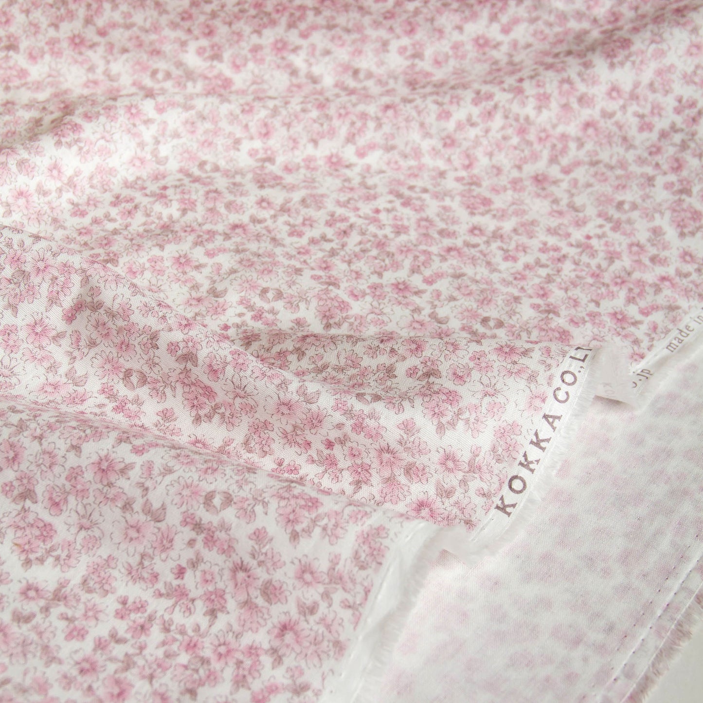 Cotton Double Gauze Fabric Flower Pink by the Yard
