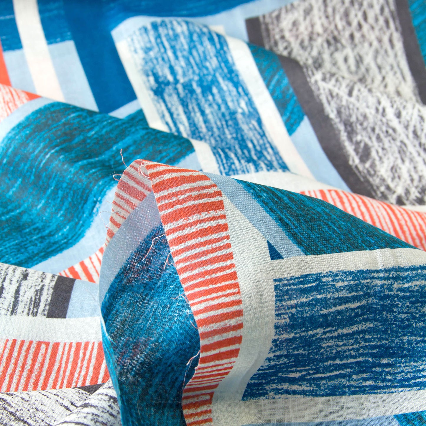 Keshiki Light Weight Cotton Linen Fabric Highway A by the Yard