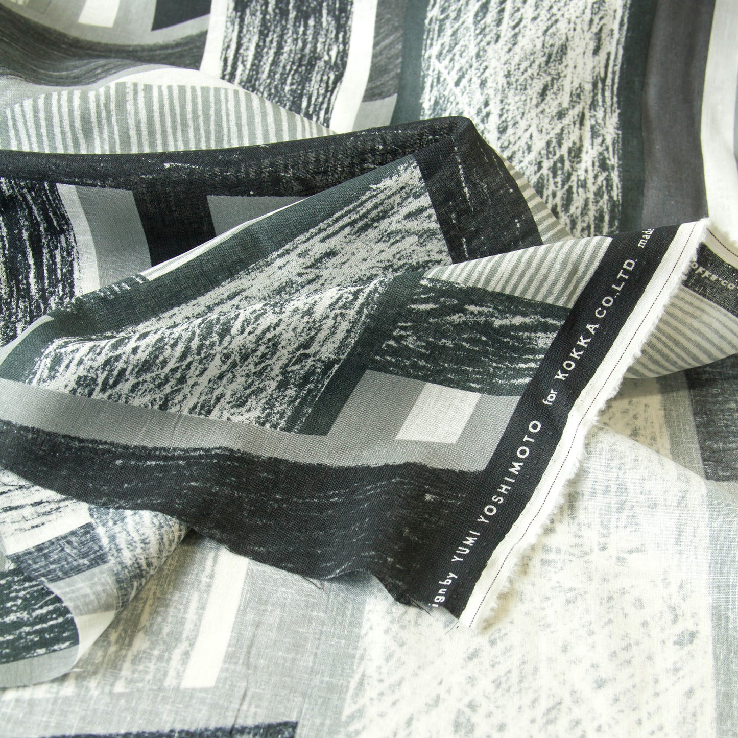 Keshiki Light Weight Cotton Linen Fabric Highway D by the Yard