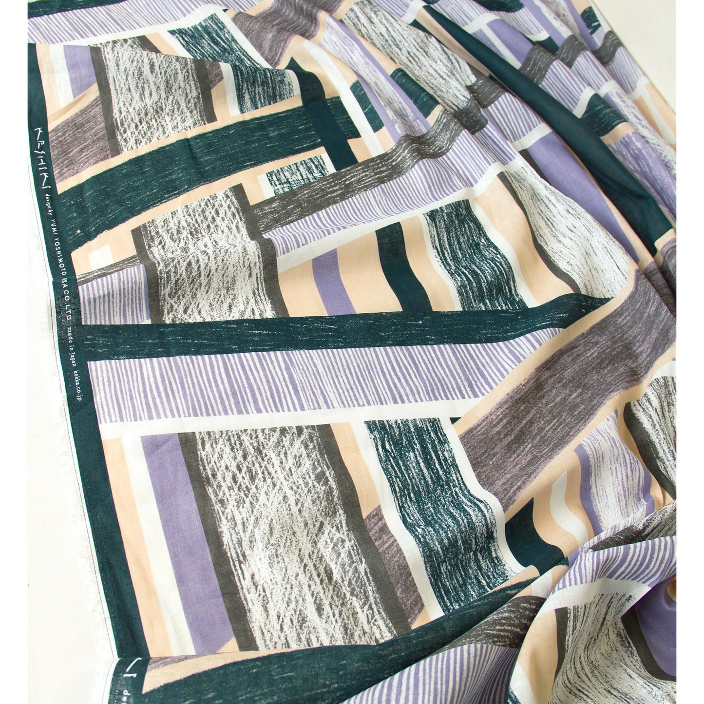 Keshiki Light Weight Cotton Linen Fabric Highway B by the Yard