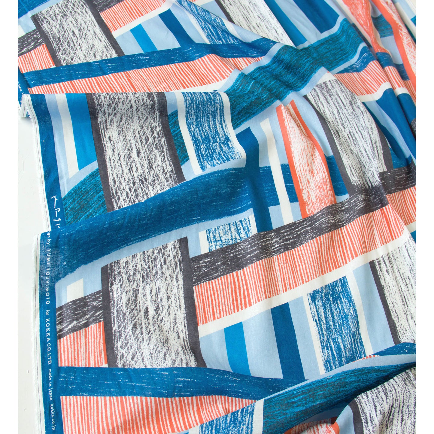 Keshiki Light Weight Cotton Linen Fabric Highway A by the Yard