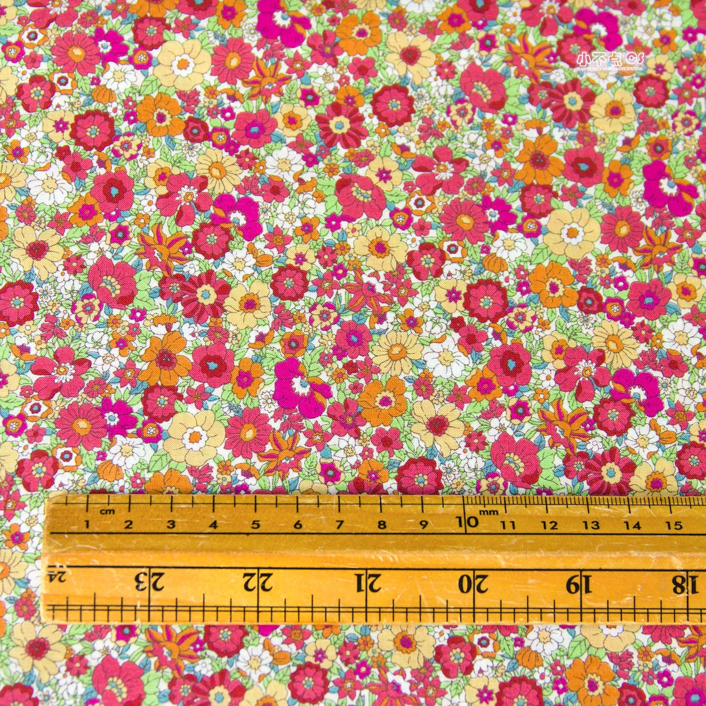 Cotton Lawn Lightweight Fabric Floral Print Red by the Yard