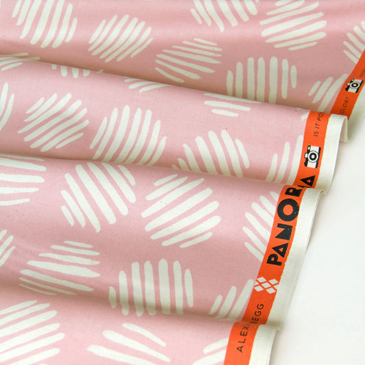 Cotton Fabric  Abstract Circle Print Pink by the Yard