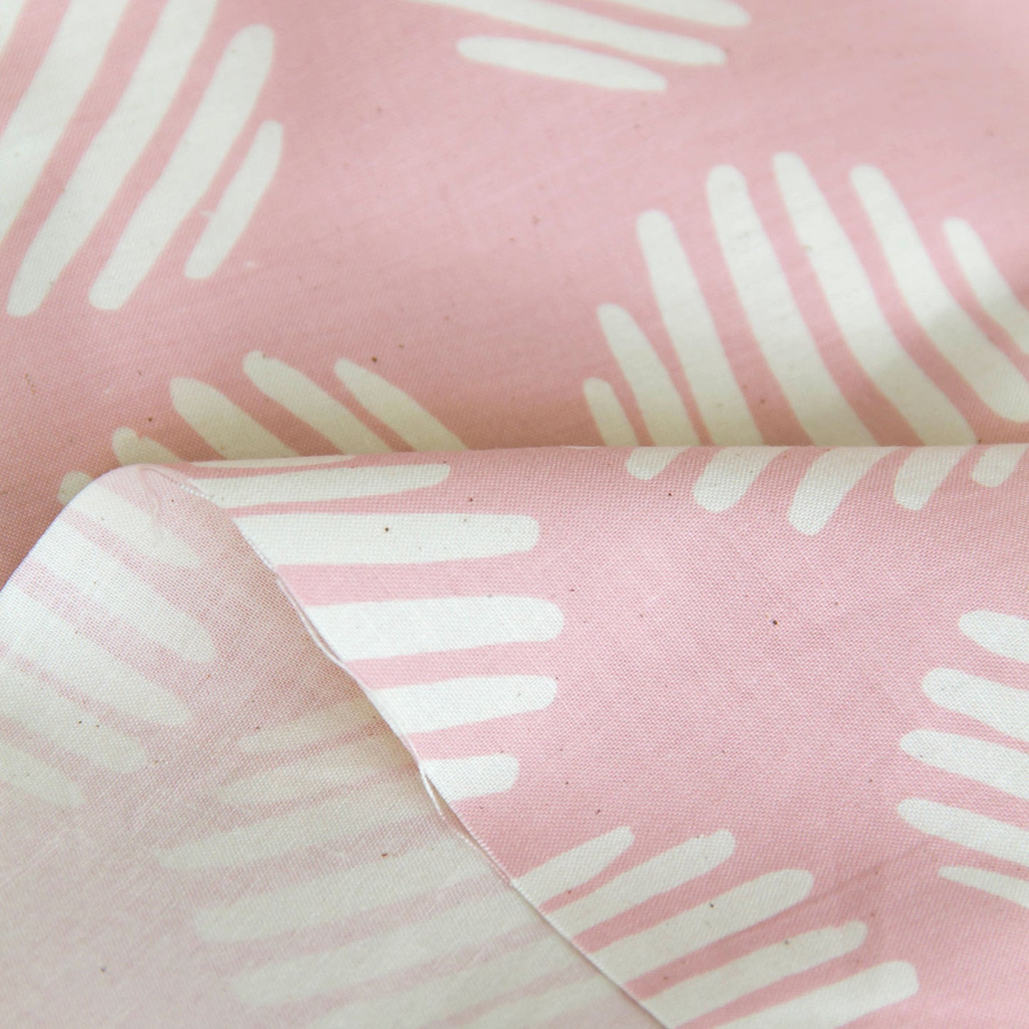 Cotton Fabric  Abstract Circle Print Pink by the Yard