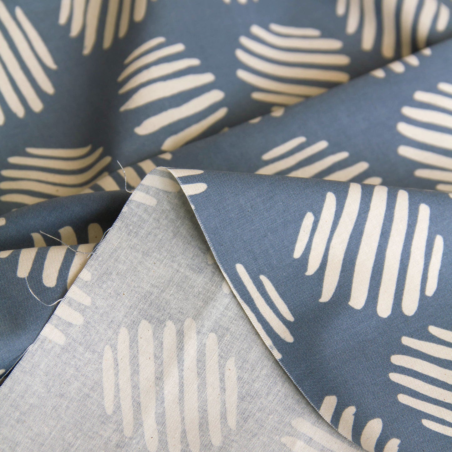 Cotton Fabric  Abstract Circle Print Gray by the Yard