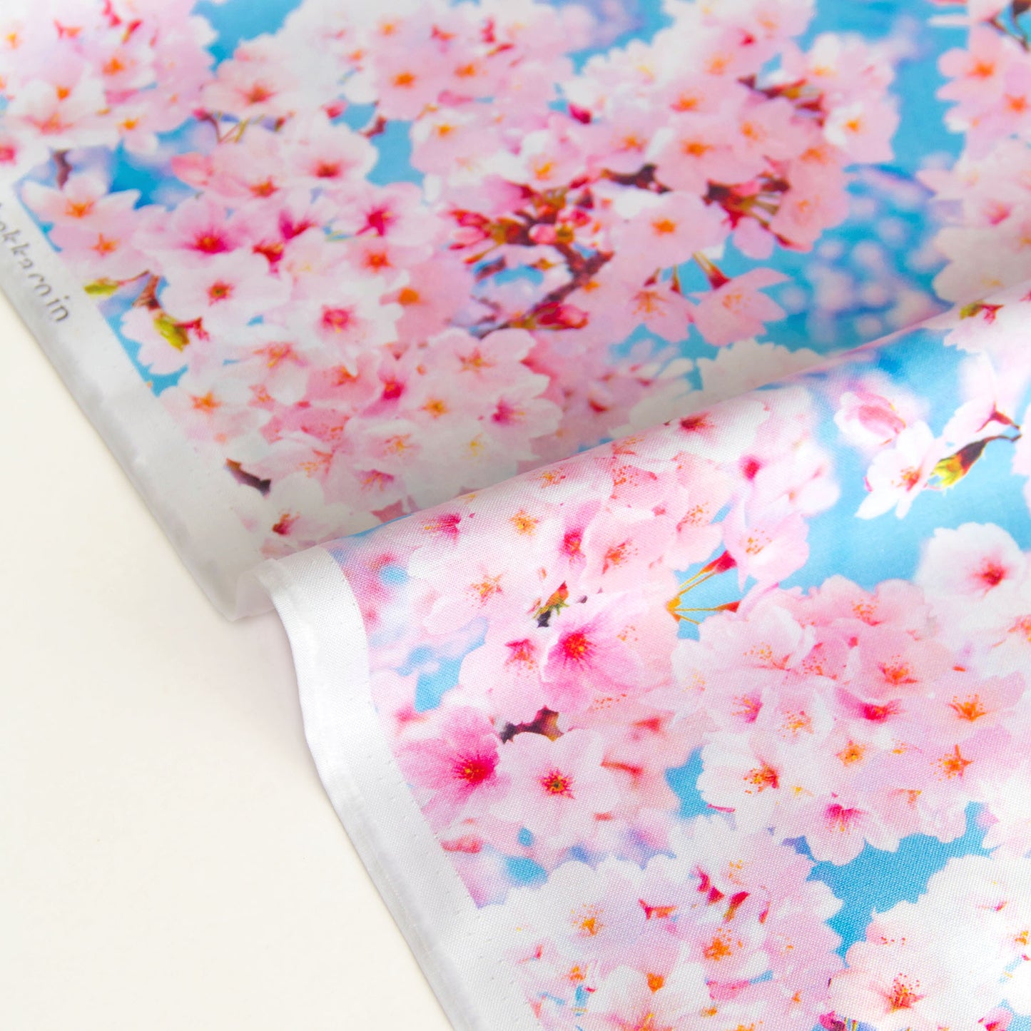 Japanese Sakura Cherry Blossom Print Cotton Fabric by the Yard