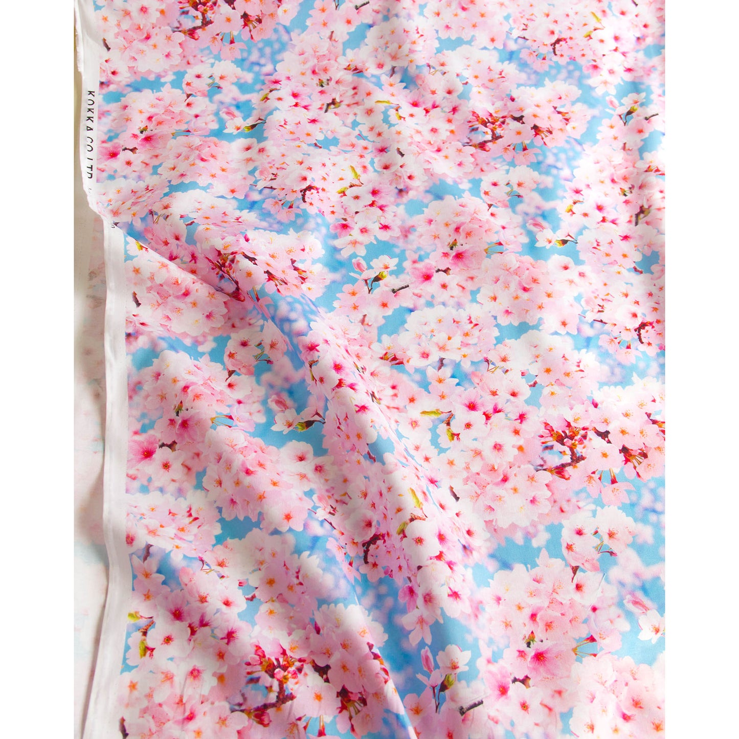 Japanese Sakura Cherry Blossom Print Cotton Fabric by the Yard