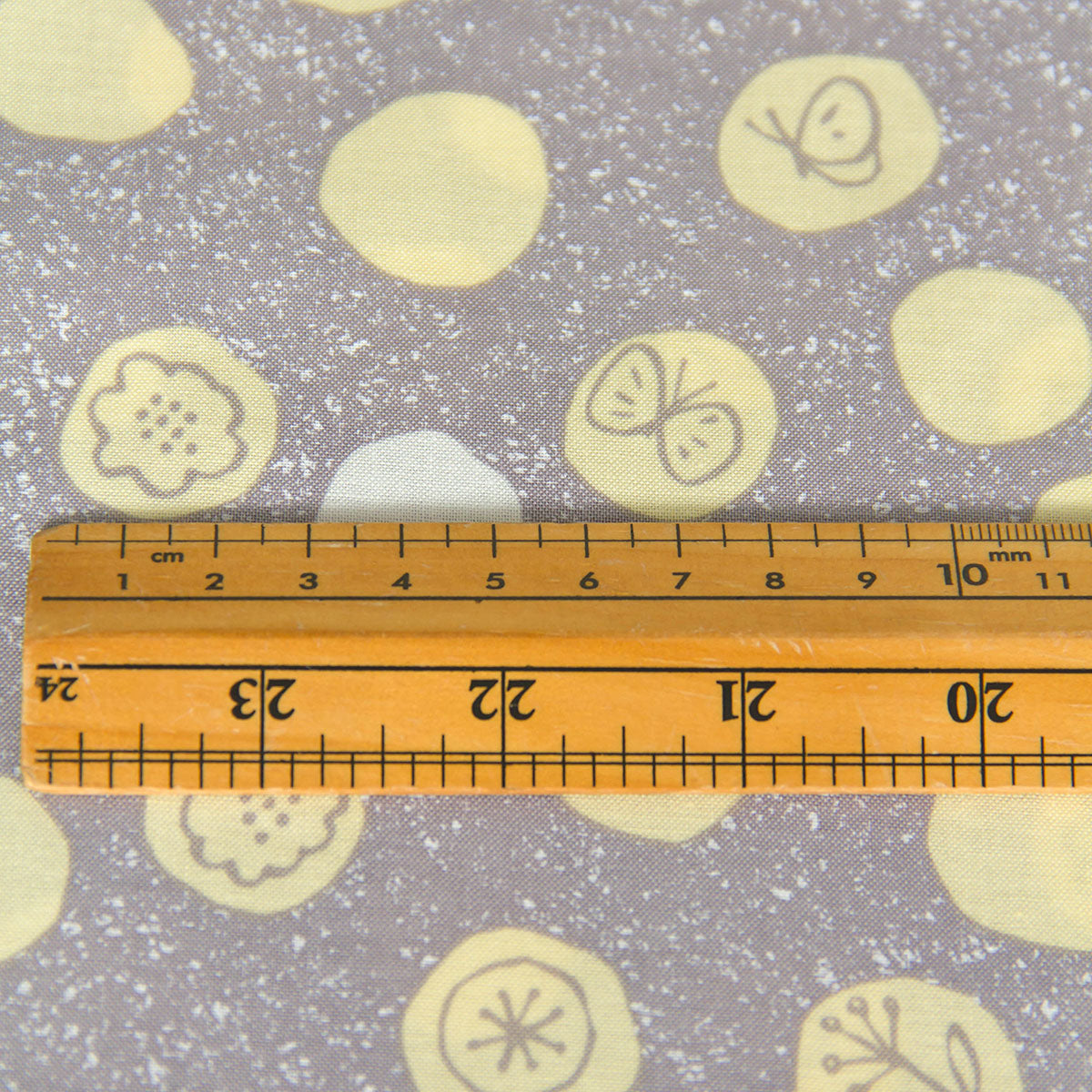 Polka Dot Cotton Fabric Butterfly Print Gray by the Yard