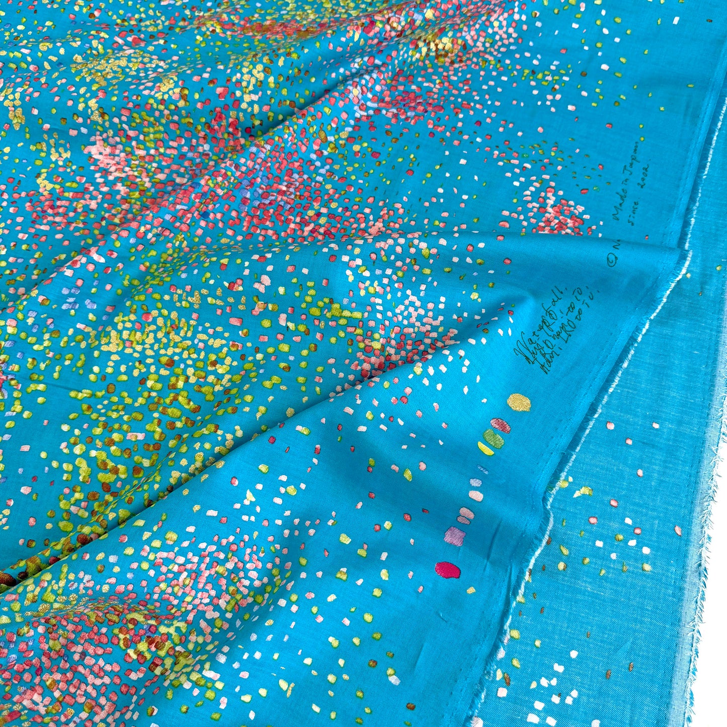Nani Iro Cotton Silk Fabric Water Fall Blue by the Yard