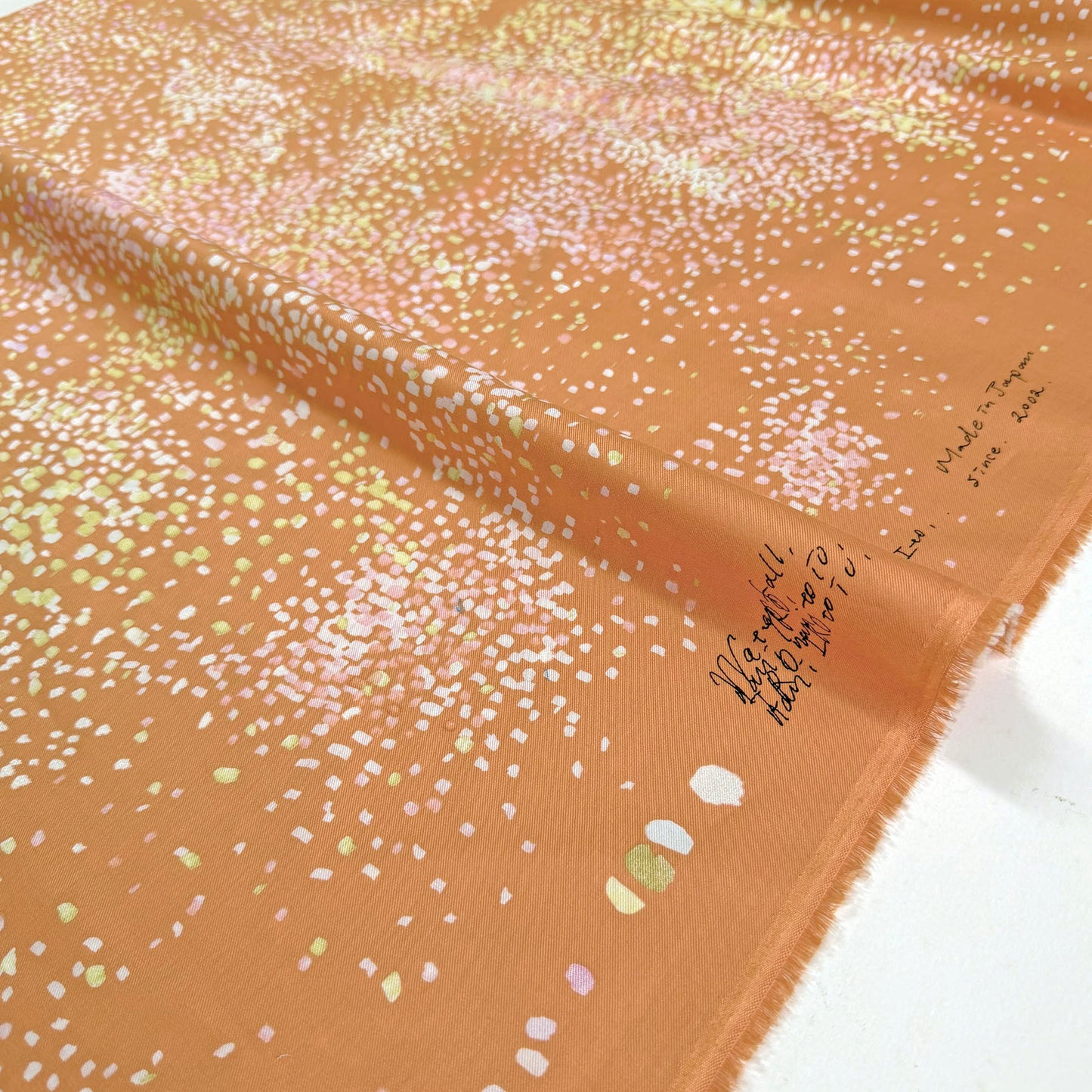 Nani Iro Silk Fabric Water Fall Orange by the Yard