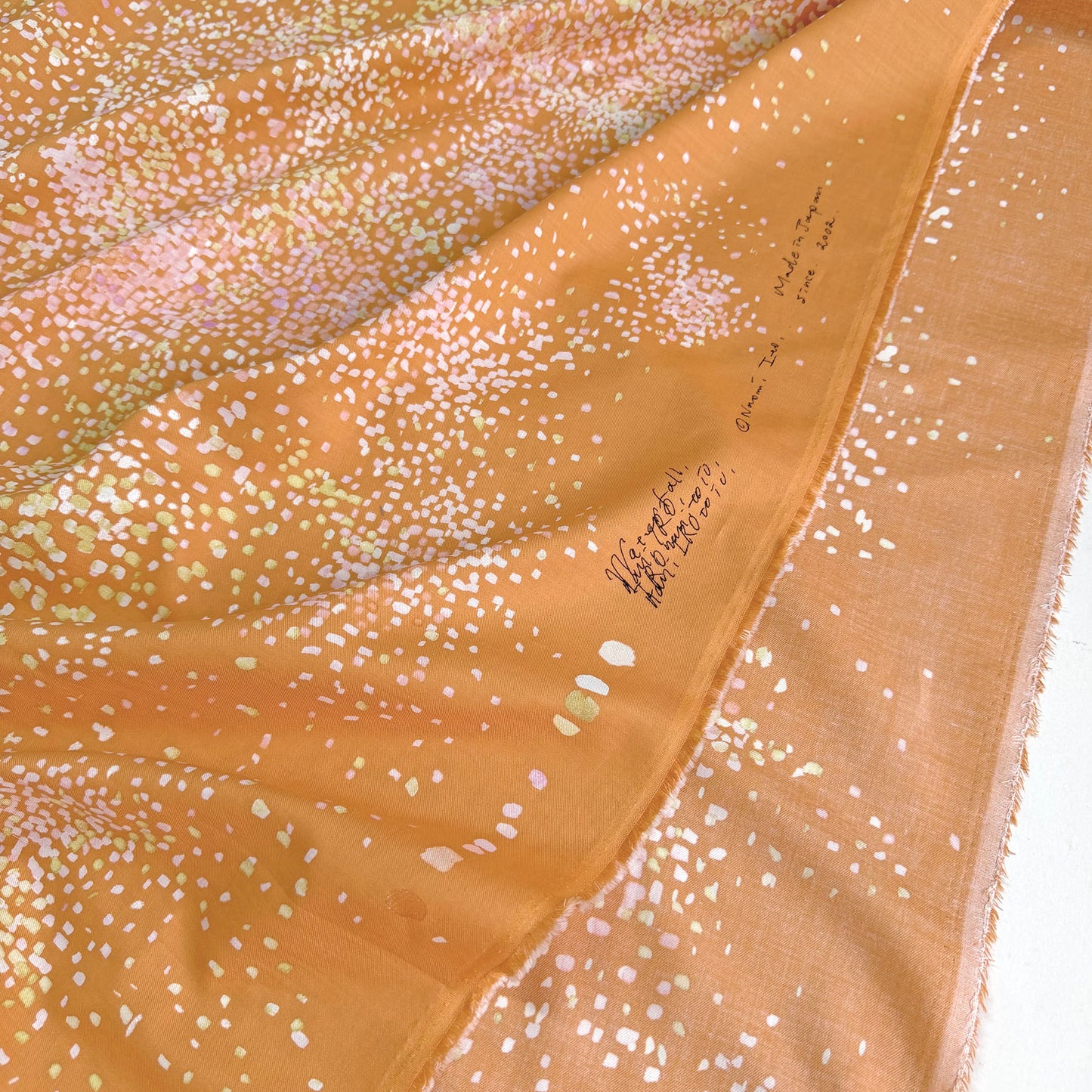 Nani Iro Silk Fabric Water Fall Orange by the Yard