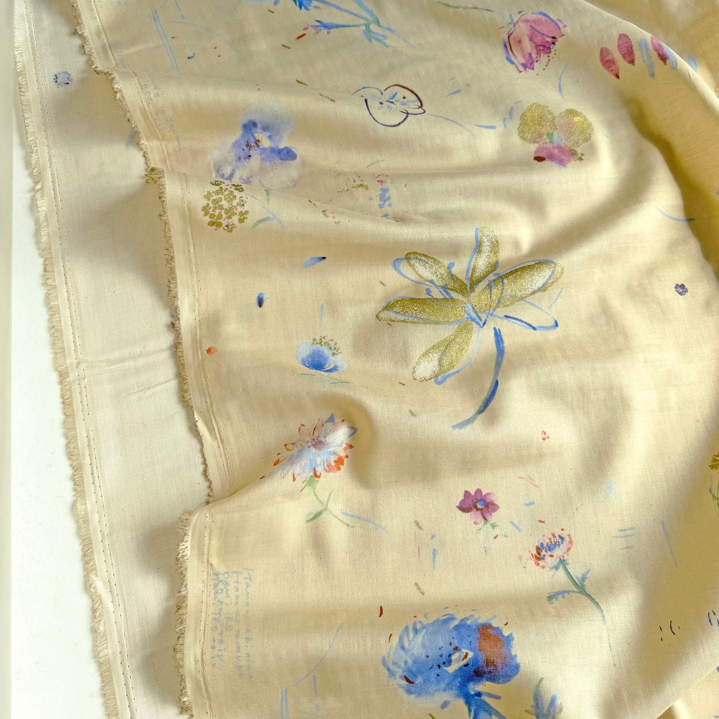 Nani Iro Double Gauze Cotton Fabric Haha Beige by the Yard