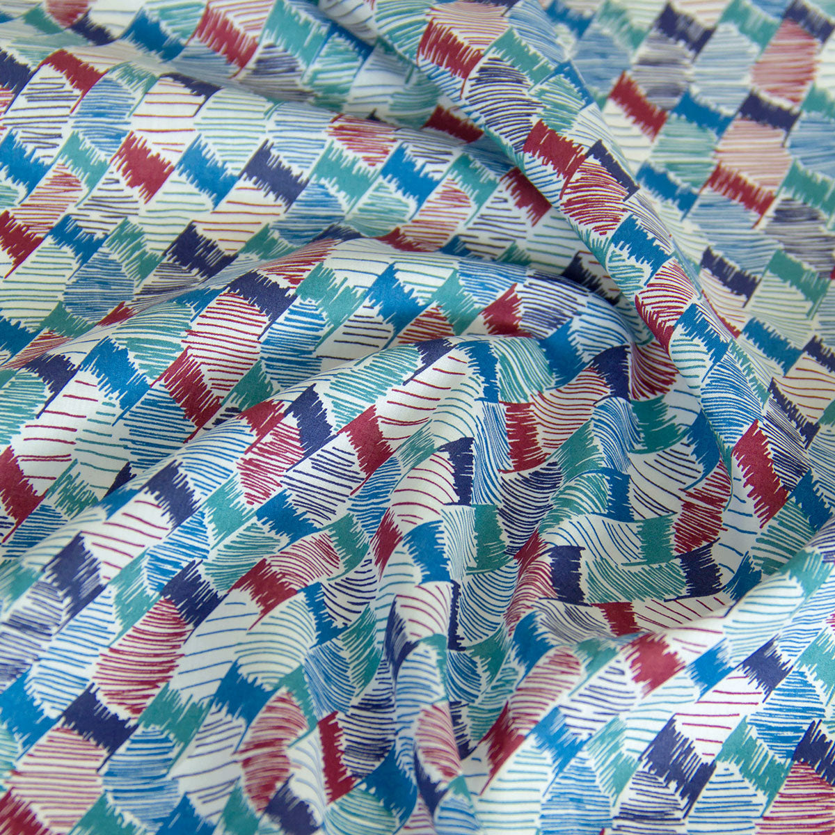 Liberty Cotton Lawn Fabric Crayon Check Sold by the Yard