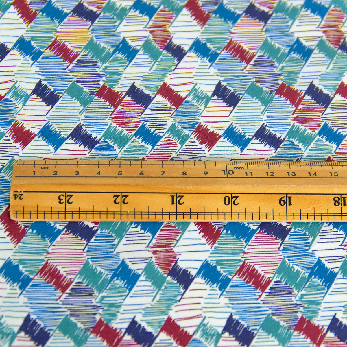 Liberty Cotton Lawn Fabric Crayon Check Sold by the Yard