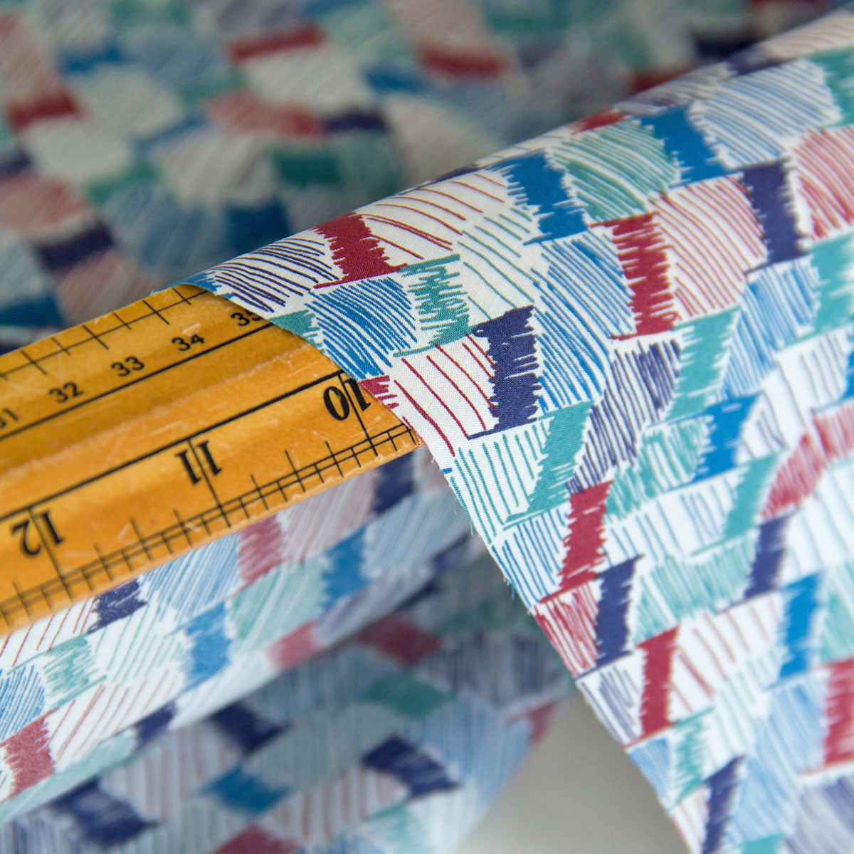 Liberty Cotton Lawn Fabric Crayon Check Sold by the Yard