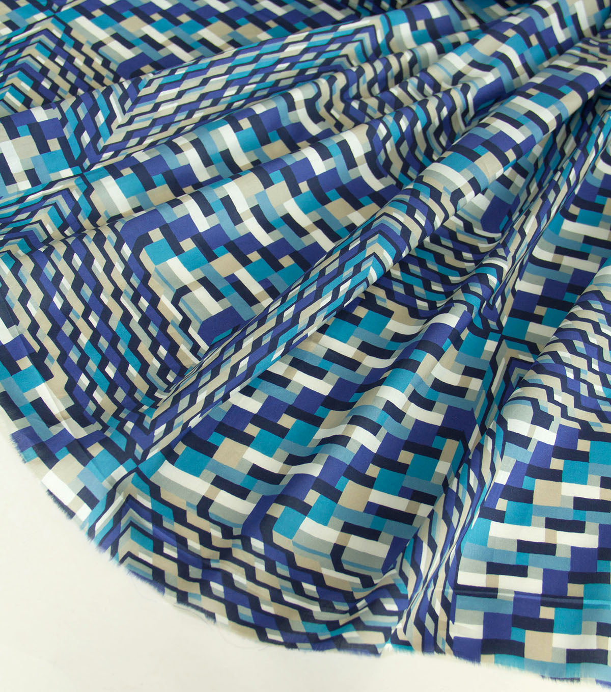 Tissu léger en coton lawn, motif Kokka Flower, noir, vendu au mètre