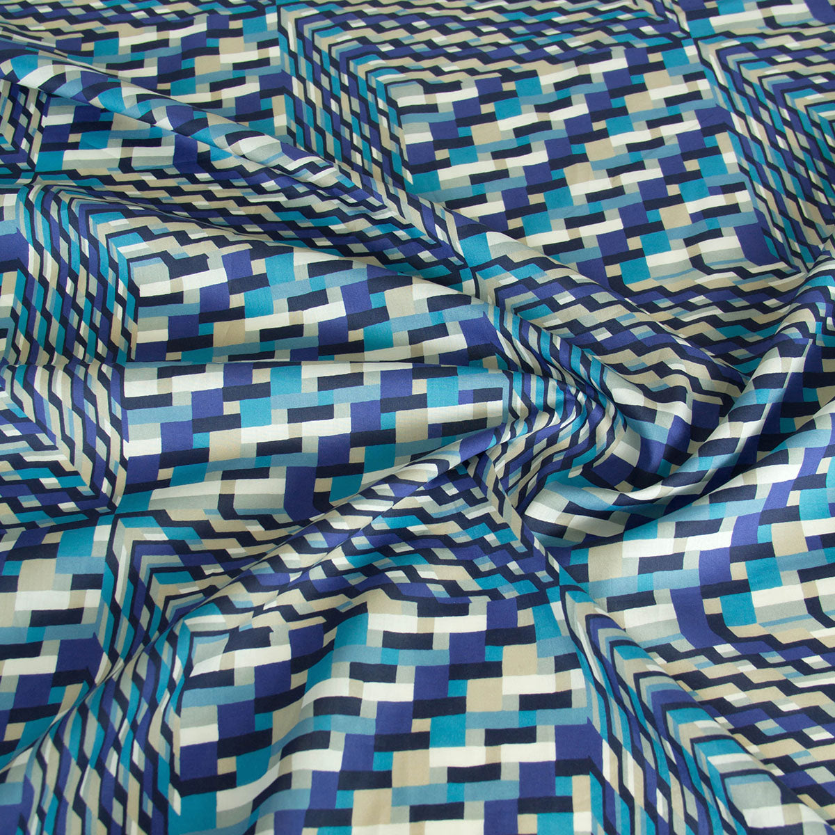 Tissu léger en coton lawn, motif Kokka Flower, noir, vendu au mètre
