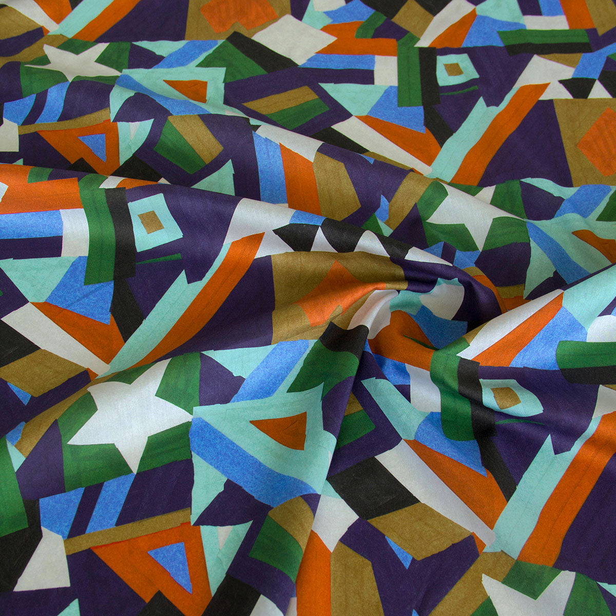 Tissu léger en coton lawn, motif Kokka Flower, noir, vendu au mètre