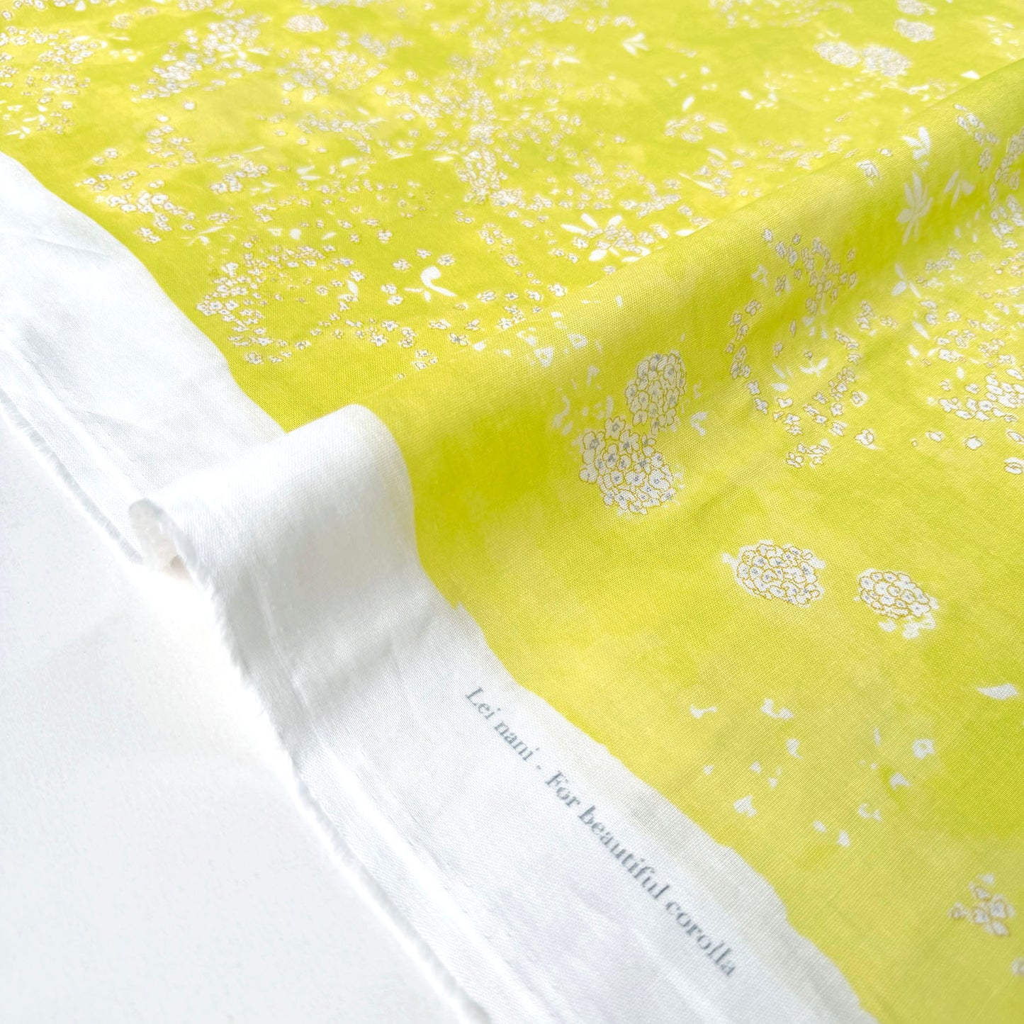 Nani Iro Double Gauze Cotton Fabric Lei nani Corolla Yellow by the Yard