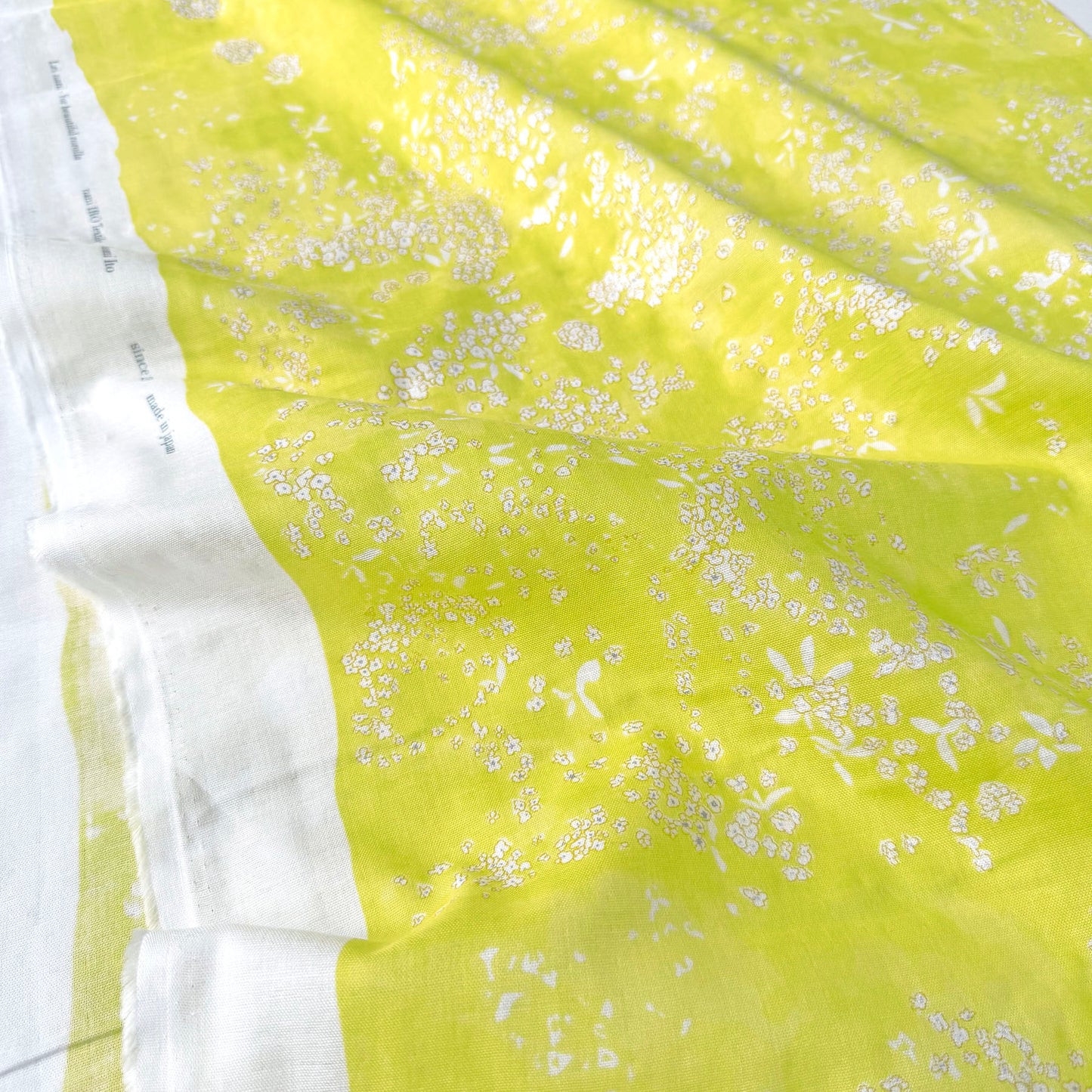 Nani Iro Double Gauze Cotton Fabric Lei nani Corolla Yellow by the Yard