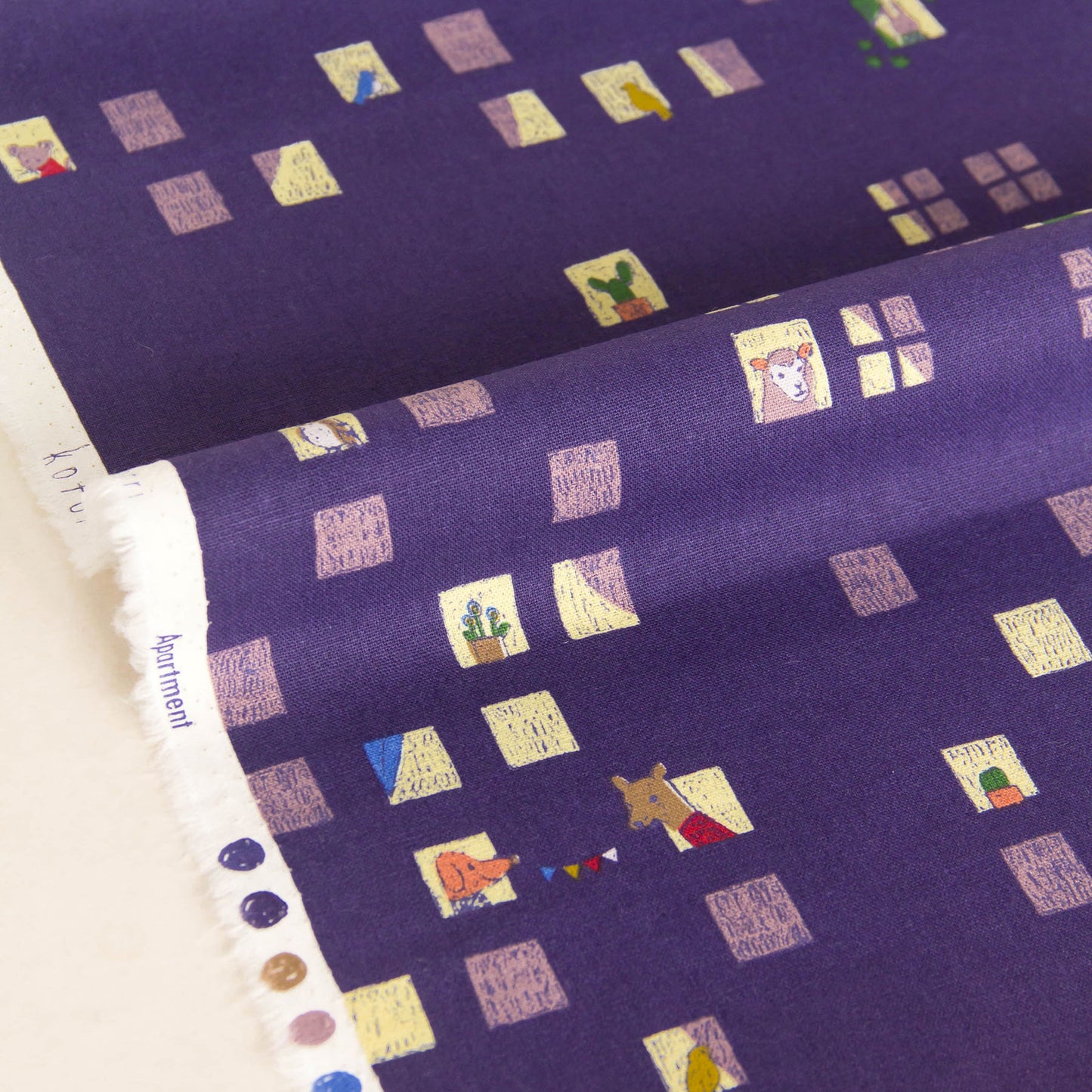 Cotton Linen Blend Canvas Fabric Kotorinuno Apartment by the Yard