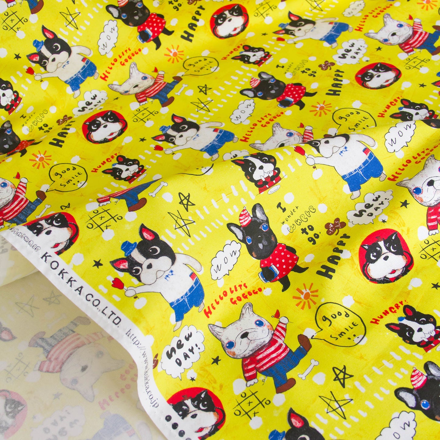 Oxford Cotton Fabric Bulldog Yellow by the Yard