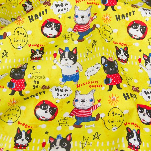 Oxford Cotton Fabric Bulldog Yellow by the Yard