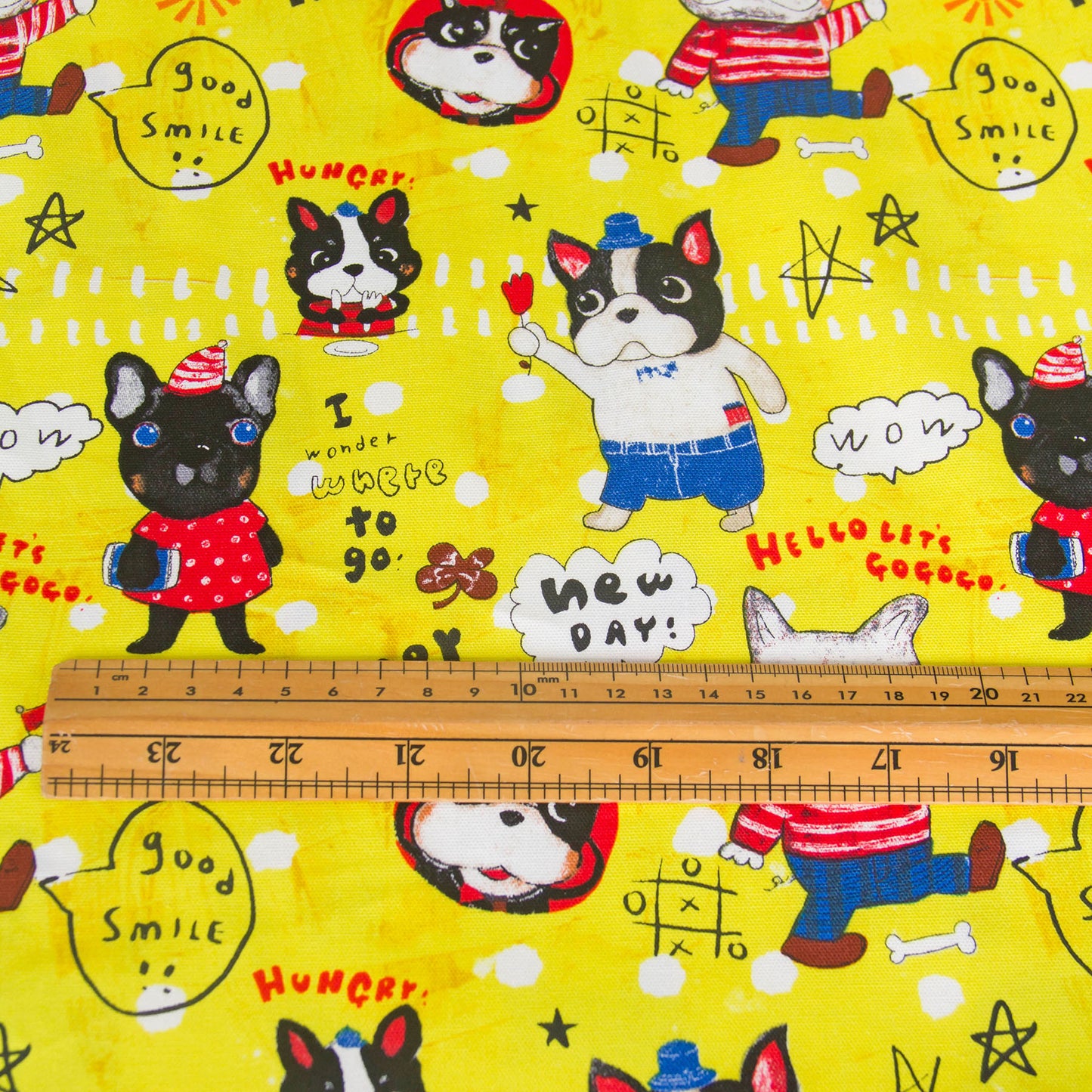 Oxford Cotton Fabric Bulldog Yellow by the Yard