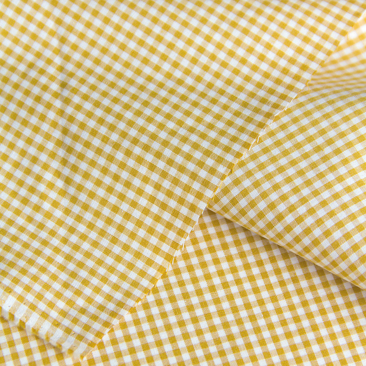 Cotton Fabric Classic Gingham Check Fabric Mustard by the Yard