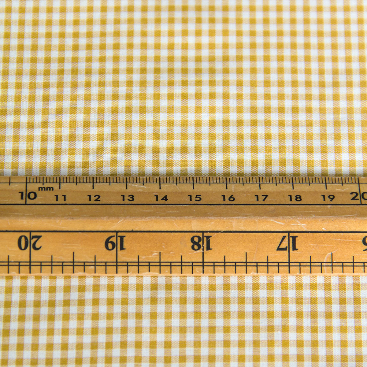 Cotton Fabric Classic Gingham Check Fabric Mustard by the Yard