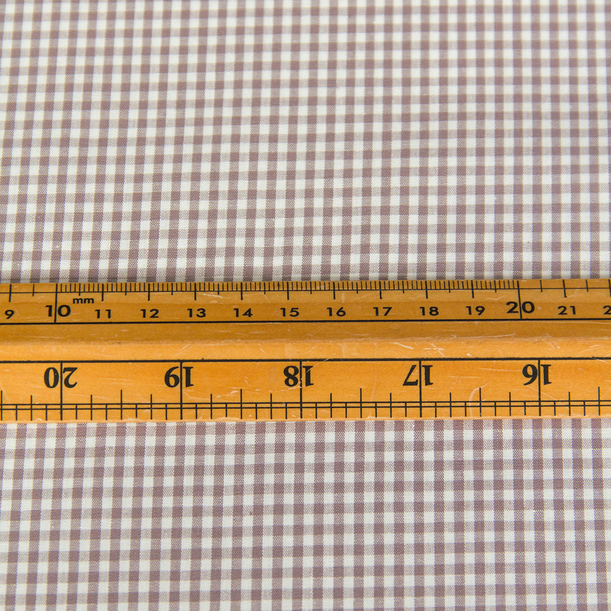 Cotton Fabric Classic Gingham Check Fabric Light Taupe by the Yard