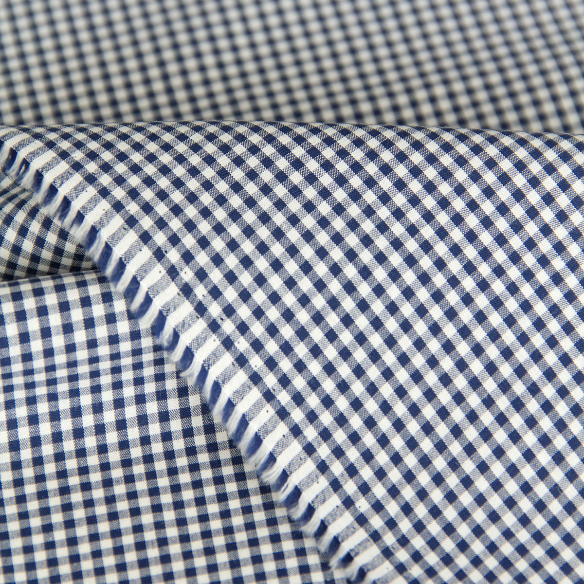 Cotton Fabric Classic Gingham Check Fabric Navy by the Yard